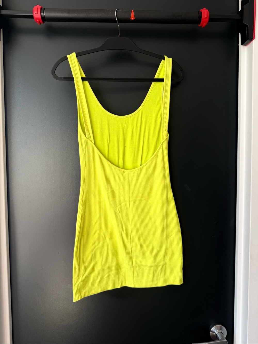 superdown Neon Yellow Ribbed Scoop Tank - Picture 2 of 3